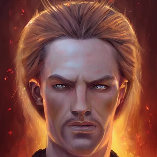 Image similar to portrait of vercingetorix by charlie bowater