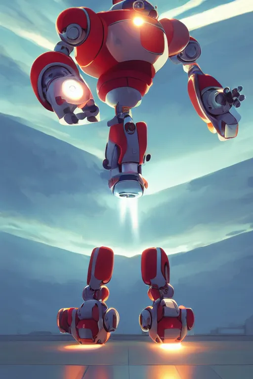 Image similar to metabots medabots medarotto medarot robot minimalist comics, behance hd by jesper ejsing, by rhads, makoto shinkai and lois van baarle, ilya kuvshinov, rossdraws global illumination ray tracing hdr radiating a glowing aura