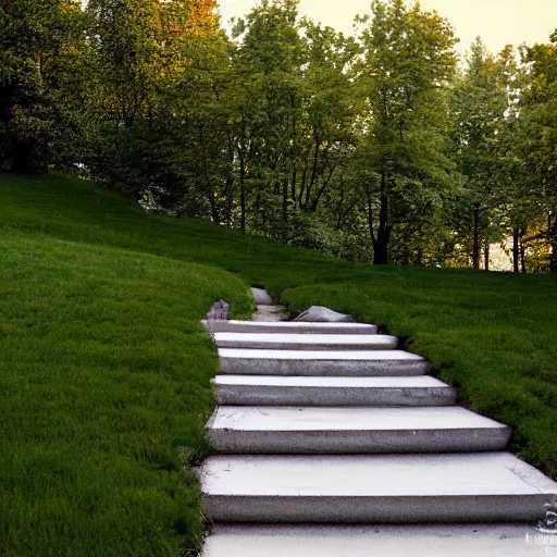 Image similar to the terrace lined the top of a crest, a perfect lawn sloping shallowly downward on all sides. Not quite steep enough to sled down in the winter, but the kind you'd lie back on and look at stars. A few dozen paces down the far end sat a series of bushes in the mulch, and blah blah blah