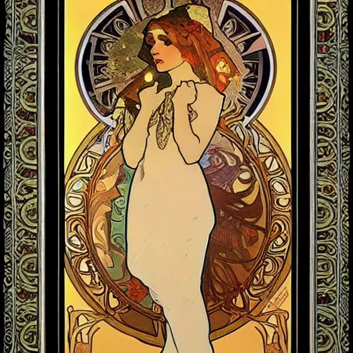 Image similar to silesia by alphonse mucha