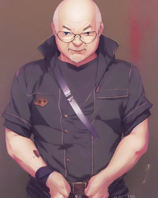 Prompt: anime portrait of Kyle Gass as an anime man by Stanley Artgerm Lau, WLOP, Rossdraws, James Jean, Andrei Riabovitchev, Marc Simonetti, and Sakimichan, trending on artstation