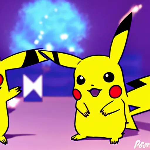 Image similar to pikachu everywhere pikachu cartoon world