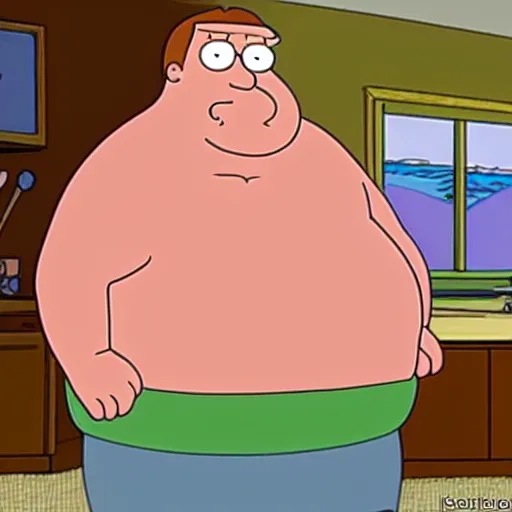 Prompt: family guy episode with fat chuck