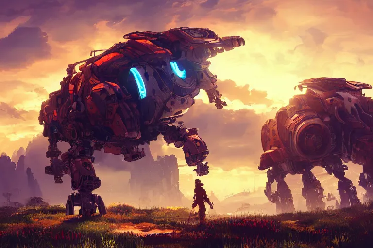 Image similar to clamberjaw machine mecanical creature robot of horizon forbidden west horizon zero dawn radiating a glowing aura global illumination ray tracing hdr fanart arstation by ian pesty and alena aenami artworks in 4 k