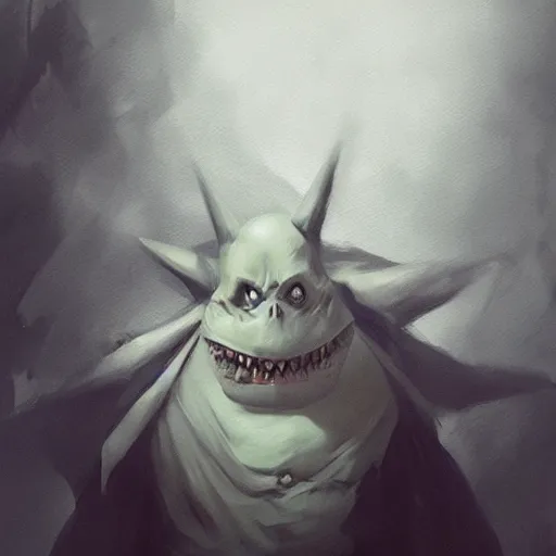 Prompt: [ a realistic gengar ] ghost pokemon, realistic portrait of a ghost pokemon by greg rutkowski