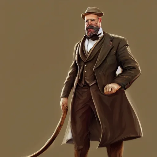 Prompt: centered detailed long shot character concept of a heavy distinguished gentleman with a salt and pepper goatee, realistic character concept, elegant proportions, vibrant colours, elegant pose, fantasy, illustration, a hint of gabe newells face without the glasses, artstation, cinematic lighting, hyperdetailed, cgsociety, 8k Resolution, high resolution, Charlie Bowater, Tom Bagshaw, Tom Richmond, insanely detailed and intricate, beautiful, elegant, golden ratio, royal insignia in background, no glasses