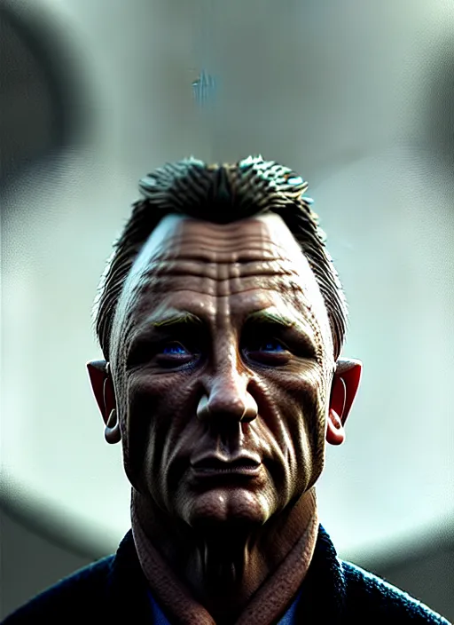 Prompt: portrait, Daniel Craig , dramatic lighting, cinematic, establishing shot, extremely high detail, foto realistic, cinematic lighting, post processed, concept art, artstation, style by eddie mendoza, raphael lacoste, alex ross