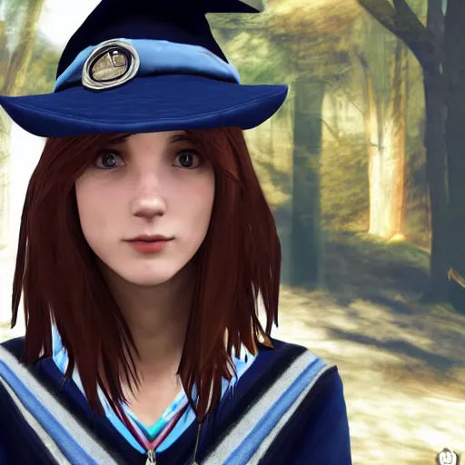 Image similar to Max Caulfield dressed as a Ravenclaw witch