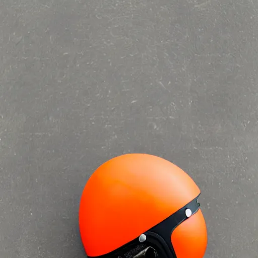 Image similar to helmet that looks like an orange fruit, peel