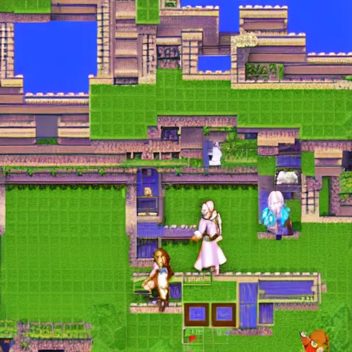 Image similar to JRPG game with т64 graphics