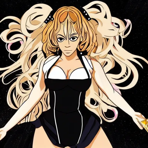 Image similar to beyonce as an anime character