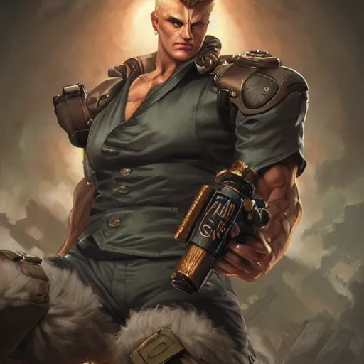 Prompt: kyle gas as guile from street fighter, ultra realistic, concept art, intricate details, eerie, highly detailed, photorealistic, octane render, 8 k, unreal engine. art by artgerm and greg rutkowski and magali villeneuve and alphonse mucha