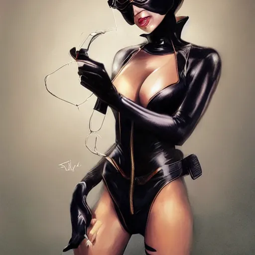 Prompt: Catwoman by WLOP