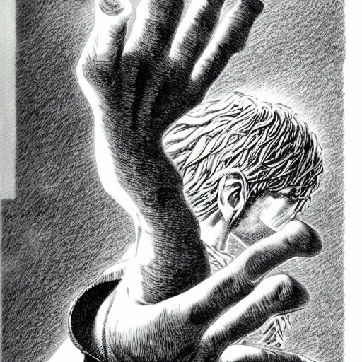 Image similar to the hand of god by kentaro miura