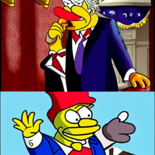 Image similar to donald trump as krusty the clown