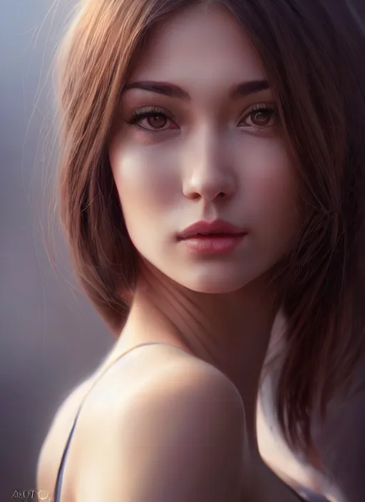 Image similar to photo of a gorgeous young woman in the style of stefan kostic, realistic, sharp focus, 8k high definition, insanely detailed, intricate, elegant, art by stanley lau and artgerm