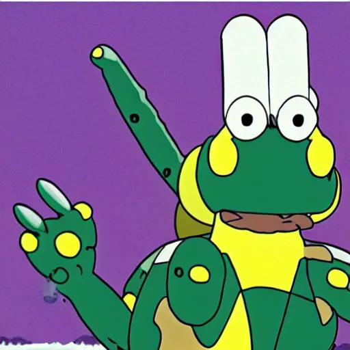 Prompt: heracross as a character in The Simpsons