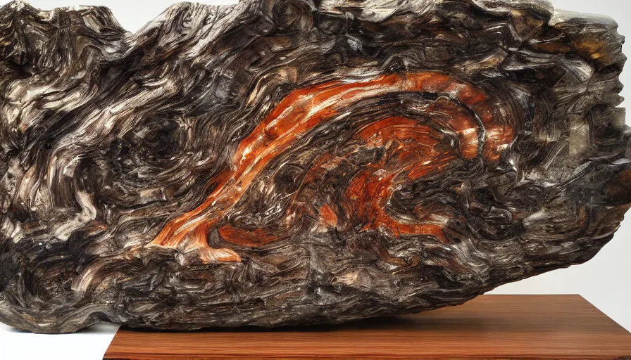 Image similar to kintaro miura petrified wood slab aquatic horror shape diablo canine rendered extremely detailed