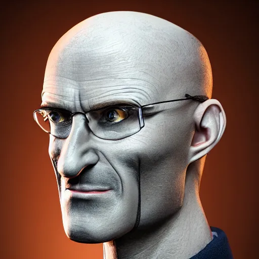 Image similar to A middle-aged Dr. Venture in real life with a hooked nose, a long gaunt face and skinny body and neck, very thin and bald, realistic, very realistic, hyperrealistic, highly detailed, very detailed, extremely detailed, detailed, digital art, oil painting, trending on artstation, headshot and bodyshot, detailed face, very detailed face, extremely detailed face, HD Quality, 8k resolution, very very detailed face, real life