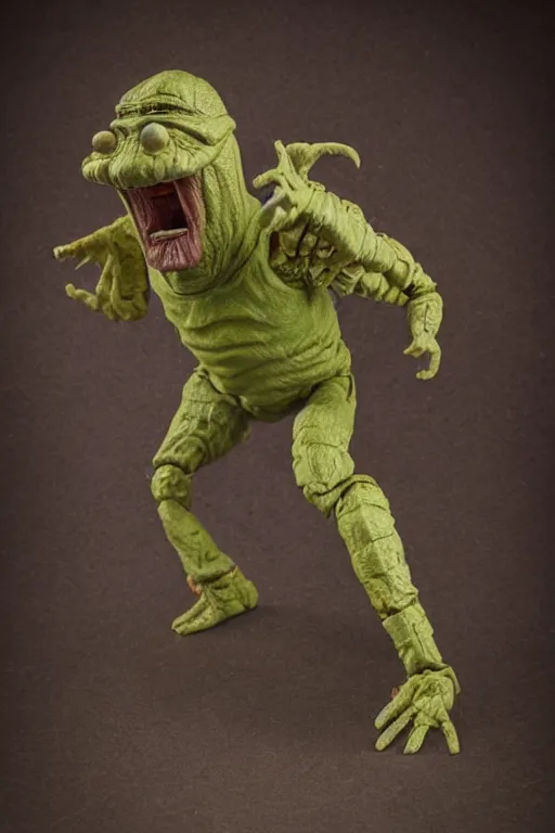 Image similar to mugwump action figure, product photography, vintage, collectible