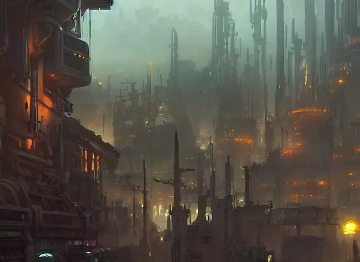 Image similar to concept art of an orcish dieselpunk city, key visual, ambient lighting, highly detailed, digital painting, artstation, concept art, sharp focus, by makoto shinkai and akihiko yoshida and hidari and wlop