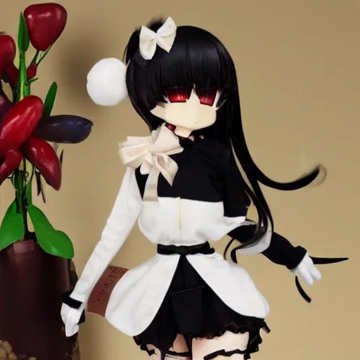 Image similar to cute fumo plush of the archetypal boss's daughter from a gangster movie, anime girl