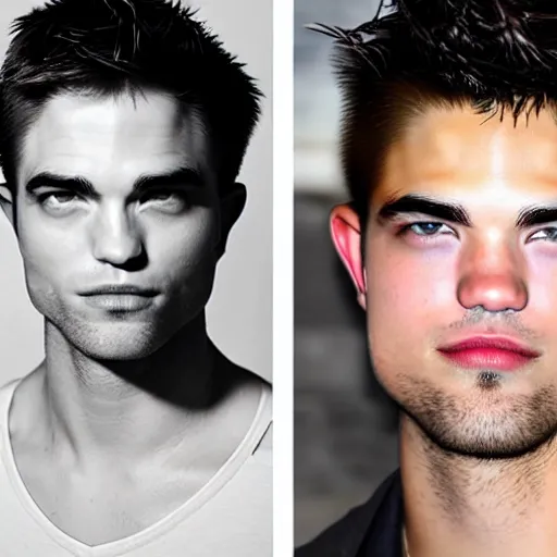 Image similar to robert pattinson mixed with taylor lautner