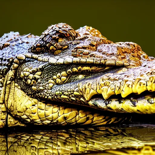 Prompt: nile crocodile award winning nature photography