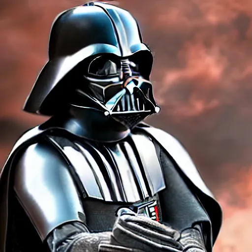 Prompt: Darth Vader licking his lips