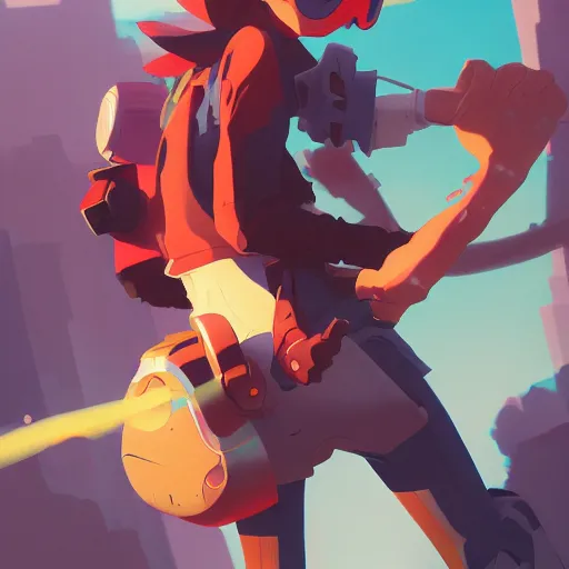 Prompt: hero world flcl, behance hd by jesper ejsing, by rhads, makoto shinkai and lois van baarle, ilya kuvshinov, rossdraws global illumination