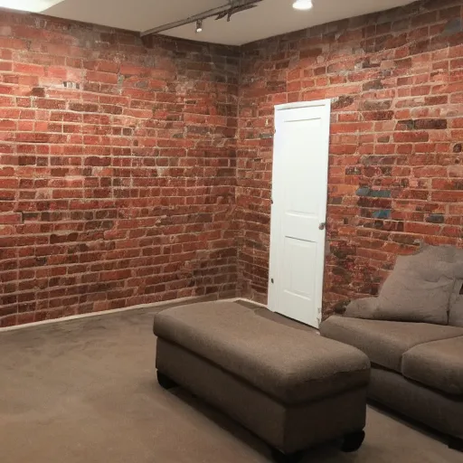 Prompt: a basement made of brick
