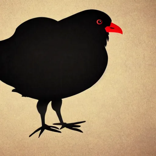 Image similar to a black chicken dotted with white hearts