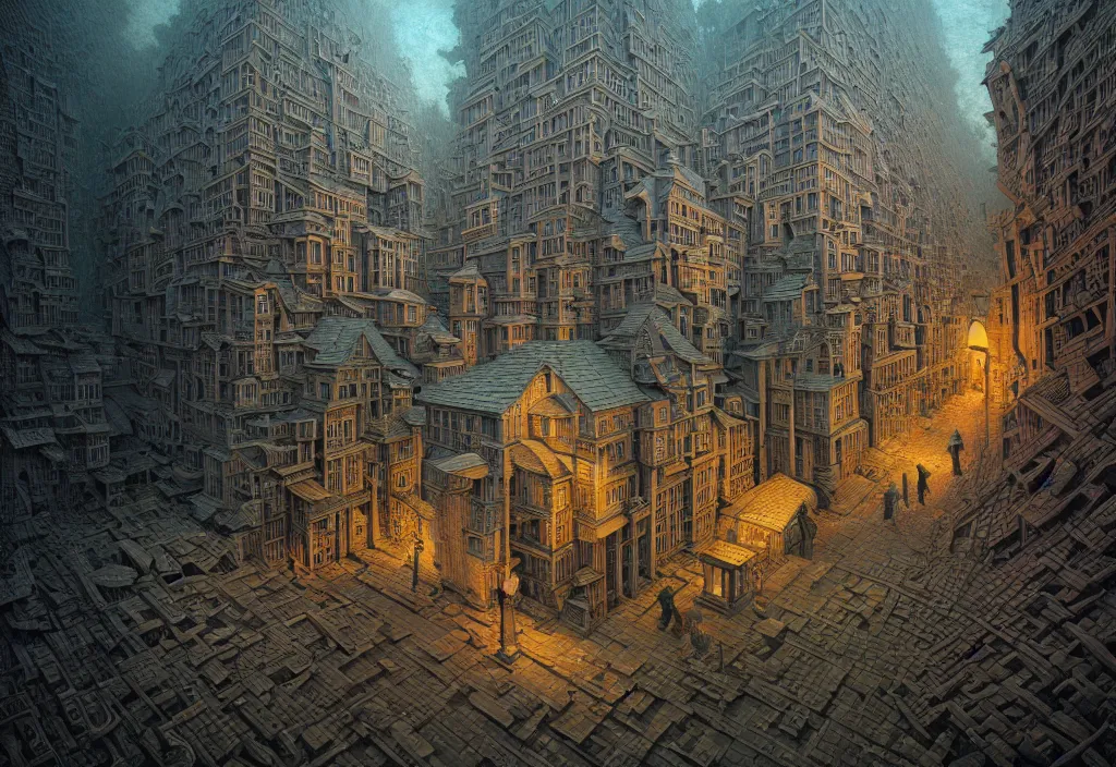 Image similar to hyper detailed 3d render like a Oil painting - a slow descent into madness, by Jacek Yerka, Mariusz Lewandowski, Houdini algorithmic generative render, Abstract brush strokes, Masterpiece, Edward Hopper and James Gilleard, Zdzislaw Beksinski, Mark Ryden, Wolfgang Lettl, hints of Yayoi Kasuma, octane render, 8k