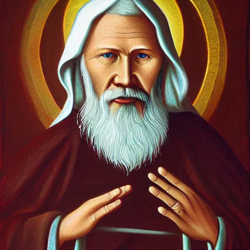 Image similar to st. seraphim of sarov by ian pesty