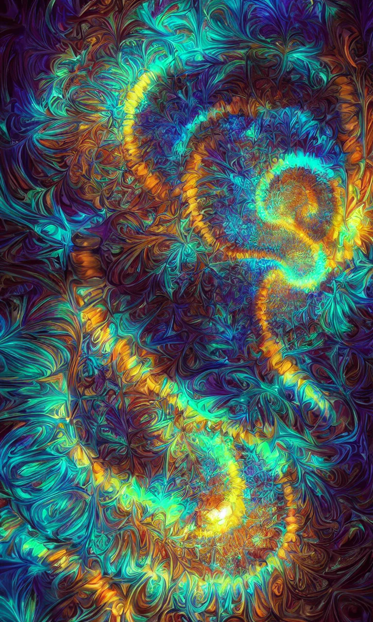 Image similar to light fractal caustics. vivid. artgerm. digital art. trending on artstation. 8k resolution.