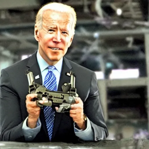 Image similar to Joe Biden in Metal Gear Rising: Revengeance