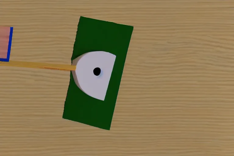 Image similar to baldi from baldi's basics with a wooden ruler and looking angry, hd, 8 k