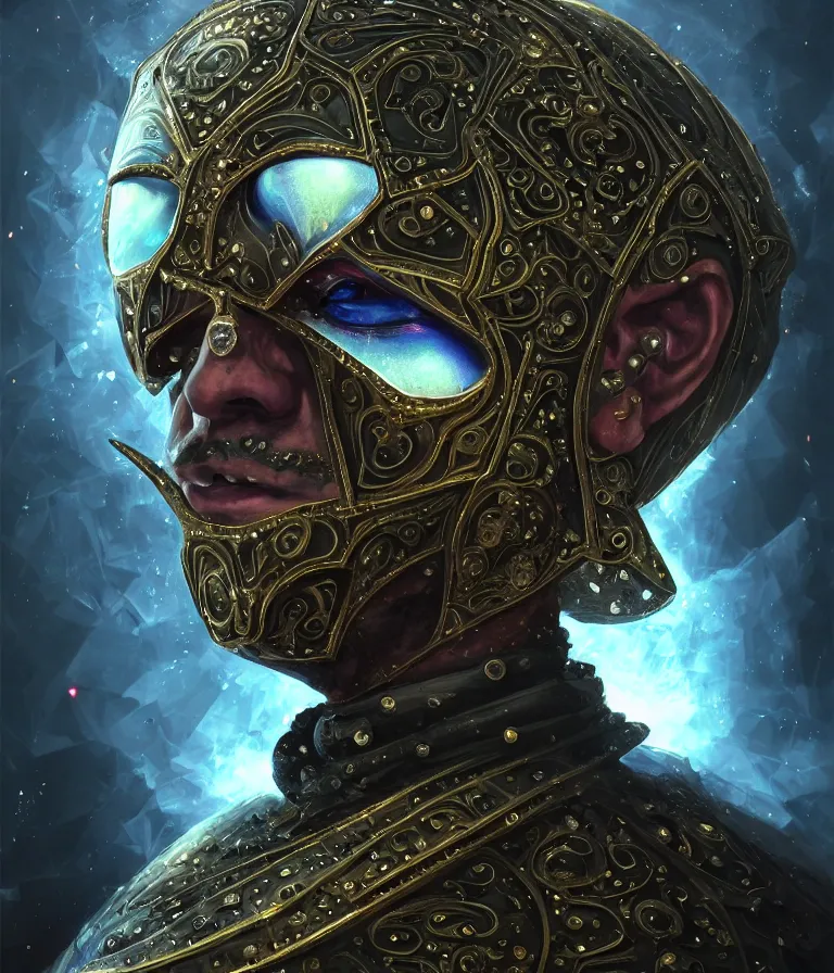 Prompt: front!!! shot of a court jester!!! character, mesmerizing fractal hypercubes, obsidian, dark holography!!!, future, metallic galactic, crystalline edges, polygonal, elegant, highly detailed, centered, (((artstation, concept art, jagged, sharp focus, artgerm, Tomasz Alen Kopera, Peter Mohrbacher, donato giancola, Joseph Christian Leyendecker, WLOP, Boris Vallejo))), ((raytracing)), mugshot!!!!!, ugly!!!!!!, octane render, nvidia raytracing demo, octane render, nvidia raytracing demo, octane render, nvidia raytracing demo, 8K