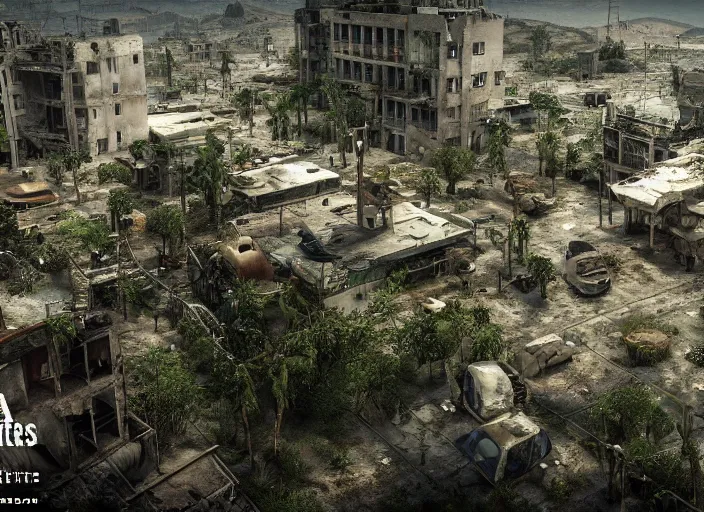 Image similar to algiers post apocalyptic, vegetation, ultra realistic, insane details, cinematic, epic composition, unreal engine, octane render