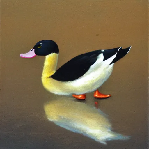 Image similar to a duck with a choker