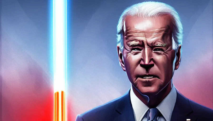 Image similar to joe biden is obi - wan kenobi, movie poster, hyperdetailed, artstation, cgsociety, 8 k