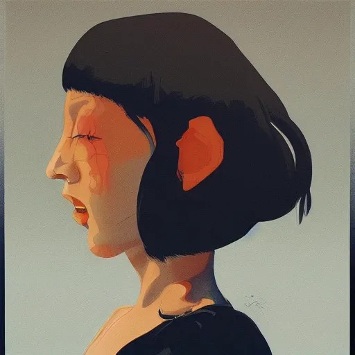 Image similar to portrait by james jean by ilya kuvshinov kintsugi