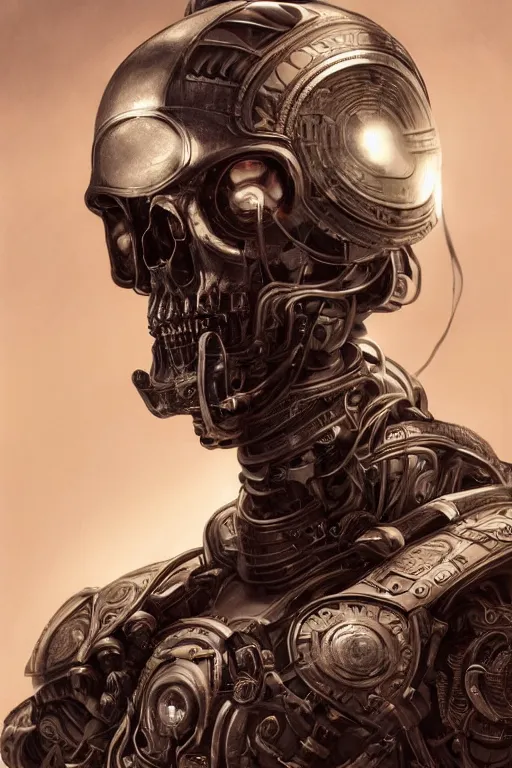 Prompt: Ultra realistic illustration, robot holding a human skull in it's hands, rune-engraved armor, cyberpunk, sci-fi, fantasy, intricate, elegant, highly detailed, digital painting, artstation, concept art, smooth, 8k octane render, extremely hyperdetailed, intricate complexity, sharp focus, illustration, art by artgerm and greg rutkowski and beeple