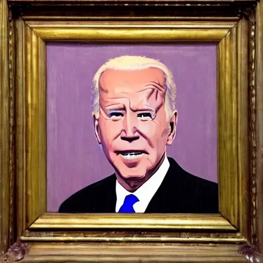 Image similar to Portrait of Joe Biden, painted by Francis Bacon.