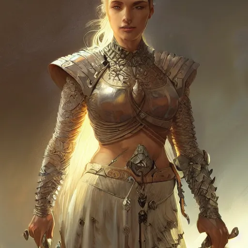 Image similar to a warrior, fighter, male, d & d, fantasy, intricate, elegant, highly detailed, digital painting, artstation, concept art, wallpaper, smooth, sharp focus, illustration, art by artgerm and greg rutkowski and alphonse mucha