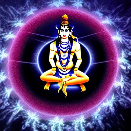 Image similar to lord shiva creating the multiverse