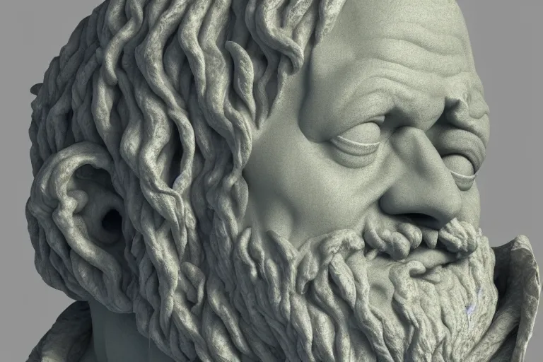 Image similar to Aristotle by Lynda Benglis, octane render, transparent, 4k, 8k