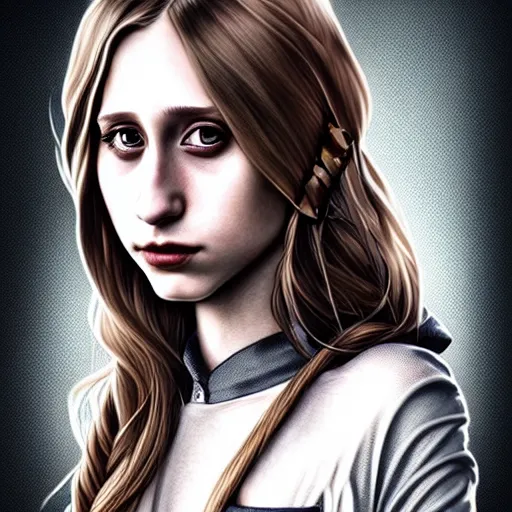 Prompt: in the style of halim ghodbane, artgerm, beautiful taissa farmiga, steampunk, elegant pose, middle shot waist up, symmetrical face symmetrical eyes, cinematic lighting, detailed realistic eyes, short neck, insanely detailed and intricate elegant