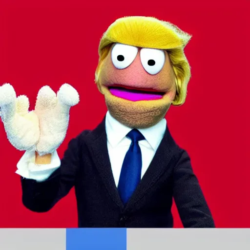 Image similar to Donald Trump as a muppet