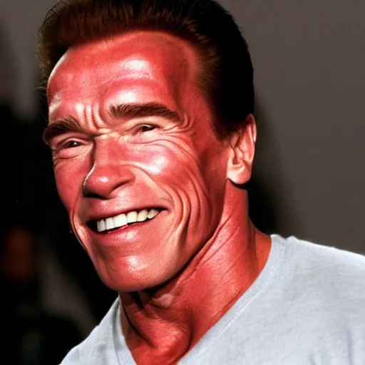 Prompt: photograph of Arnold Schwarzenegger but skinny